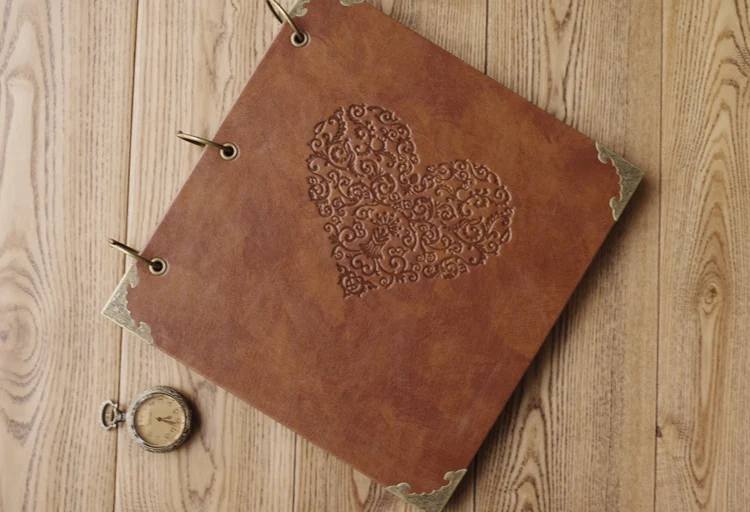 Высококачественные винтажные 25 черных бумажных листов из искусственной кожи