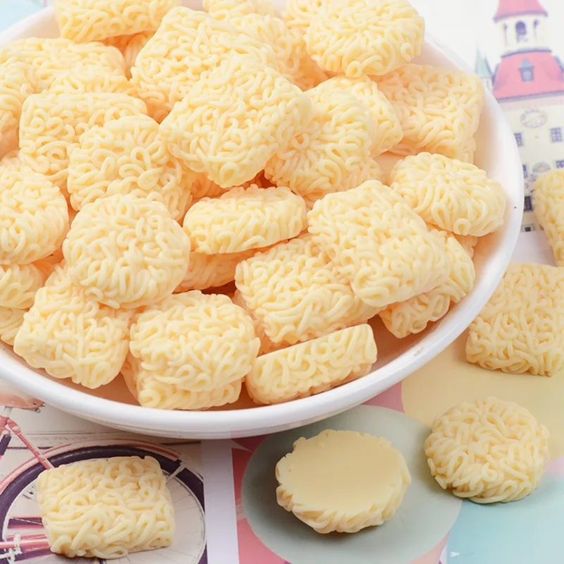 10 шт. миниатюрный Еда с плоской задней частью смолы милые кабошоны лапша быстрого