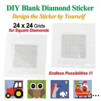 diamond painting full square diamond mosaic 24x24 blank transparent diamond sticker pixel art hobby crafts diamond embroidery