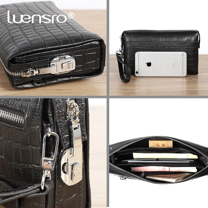 Мужской кошелек Cluth Wristlet Длинный из натуральной кожи с паролем 2019|Женские