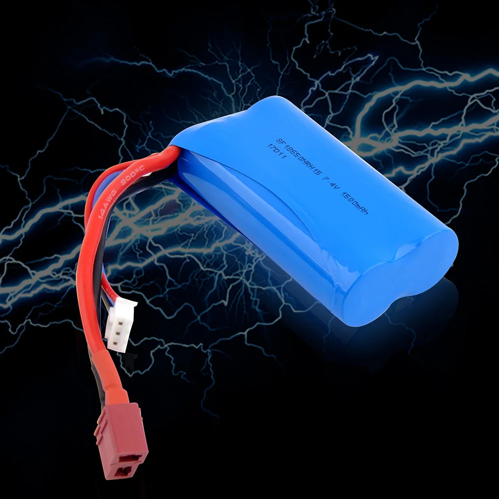 7 4 V 1500mah Большая емкость Li po батарея для Wltoys 12428 12423 1:12 RC автозапчасти|Детали и