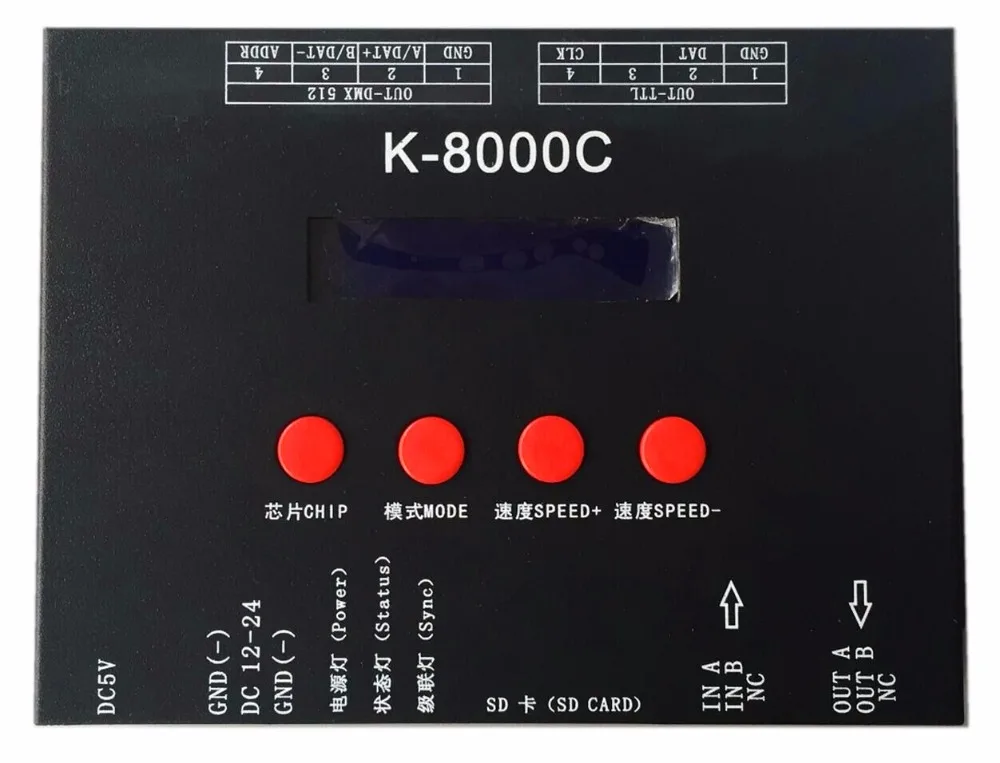 Светодиодная подсветка контроллер SD-карты светодиодный автономный 8192 пикселей