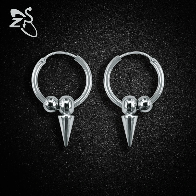 Серьги кольца ZS Kpop из нержавеющей стали без пирсинга подвеска для ушей женщин и