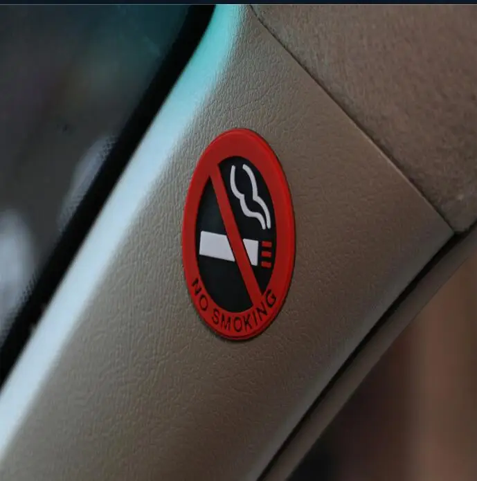 5 см Универсальный Резиновый знак не курить советы Предупреждение логотип машины