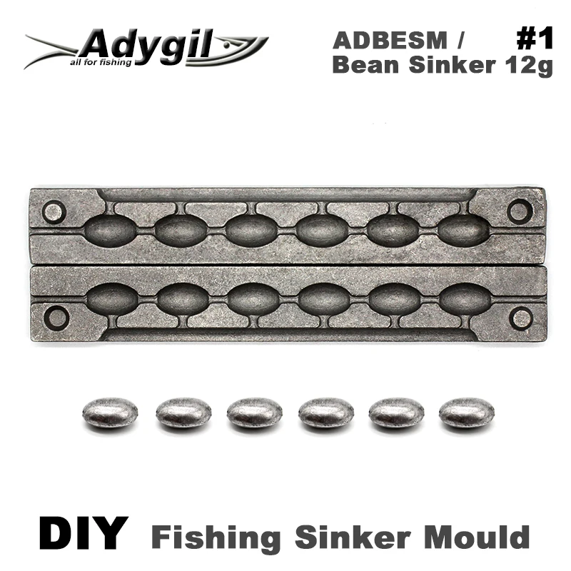 Форма для грузиков бобов adyil DIY ADBESM/#1 12 г 6 полостей|Рыболовные снасти| |