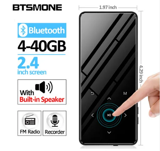 Bluetooth 4 2 сенсорный экран MP3 плеер встроенный 16G HIFI Lossess портативный тонкий mp3 с