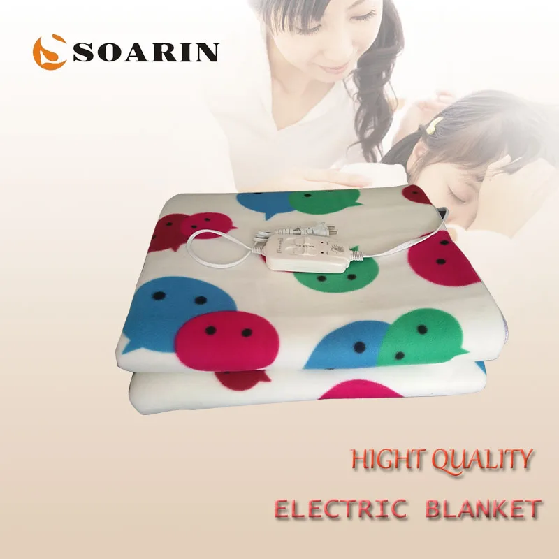 Электрическое одеяло SOARIN с двойным электрическим подогревом 150x180 плюшевое