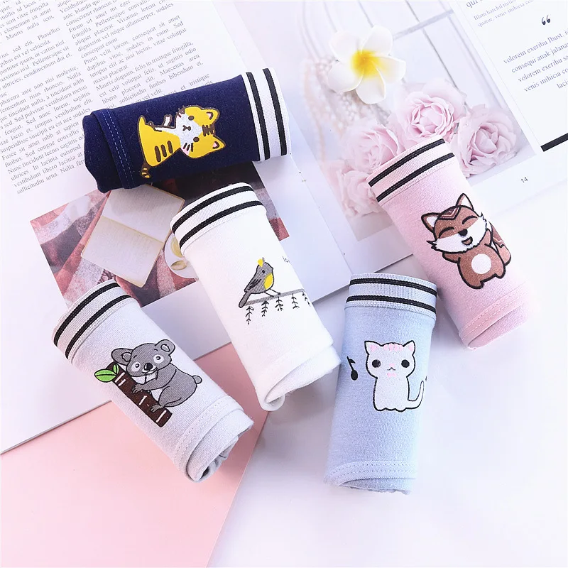 2 шт./Лот хлопковые трусики женское хлопковое нижнее белье с рисунком женские