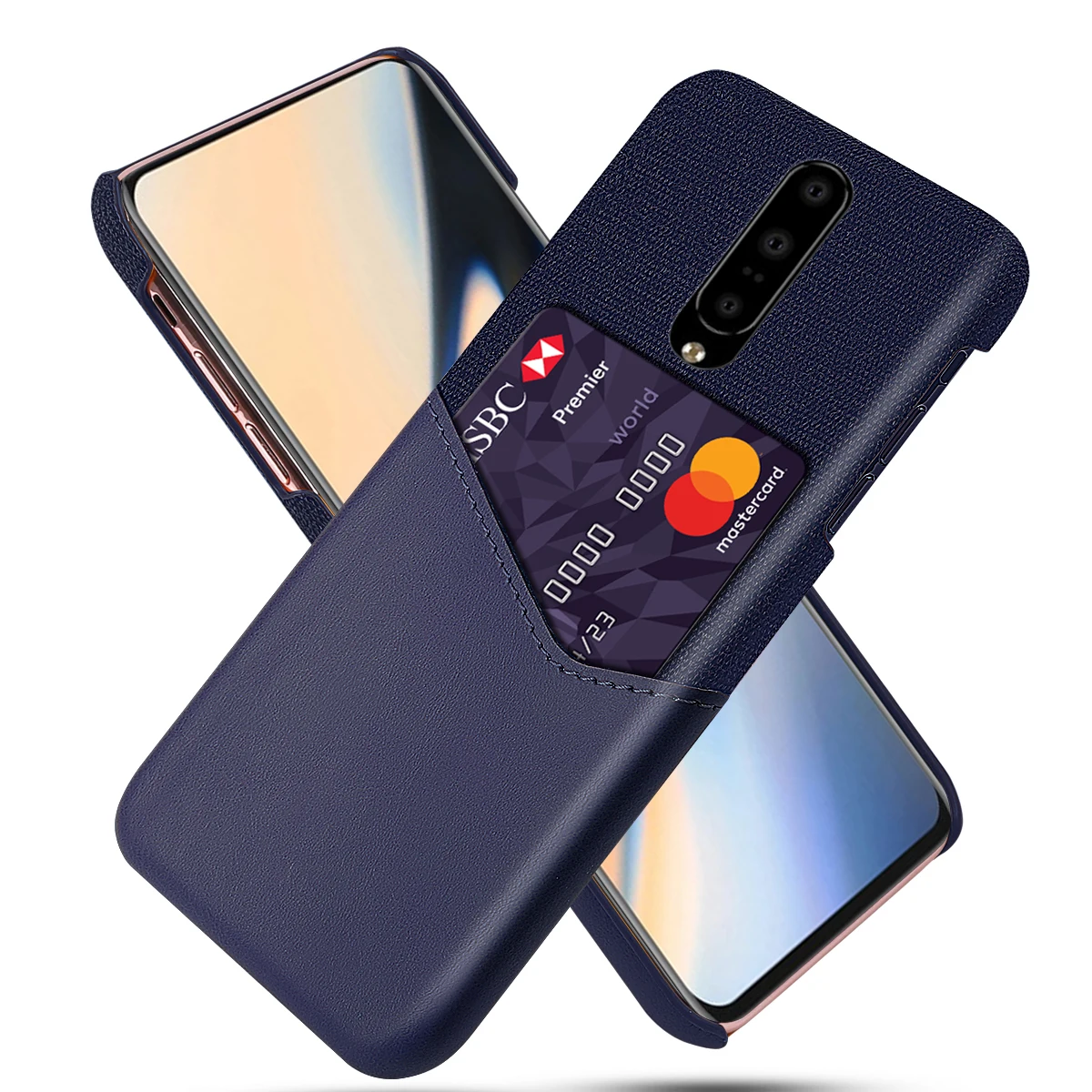 Чехол для Oneplus 7 из искусственной кожи с держателем карт мягкой ткани тонкий чехол
