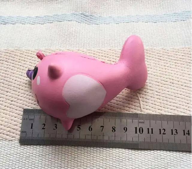 5pcs/lot Cute Squishy Colorful Horn Whale Slow Rising Straps Rainbow Dolphin Squeeze Scented Bread Cake Kid Fun Toy Gift | Игрушки и