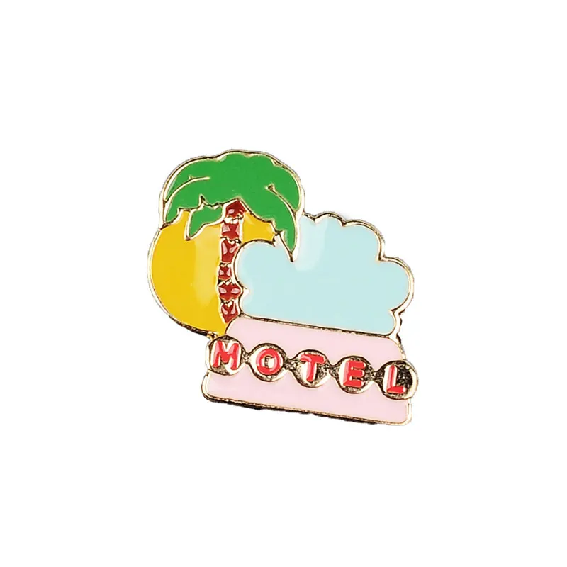 1 шт кактус пляжный стиль брошь металлические значки булавки мультфильм растение