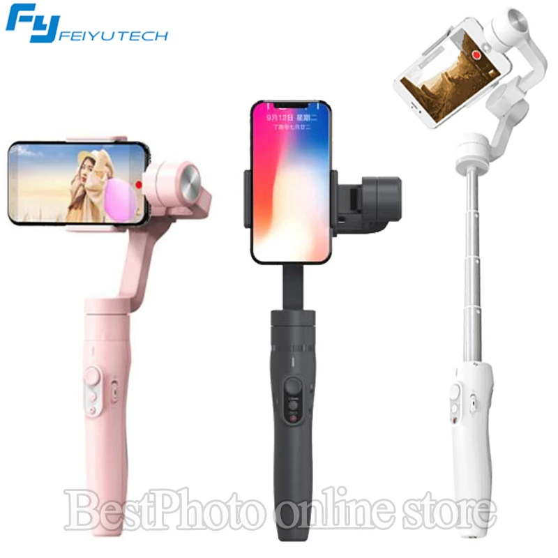 Feiyu Vimble 2 выдвижной ручной 3 осевой стабилизатор видео для iPhone Samsung Gopro Xiaomi yi 4k PK Smooth
