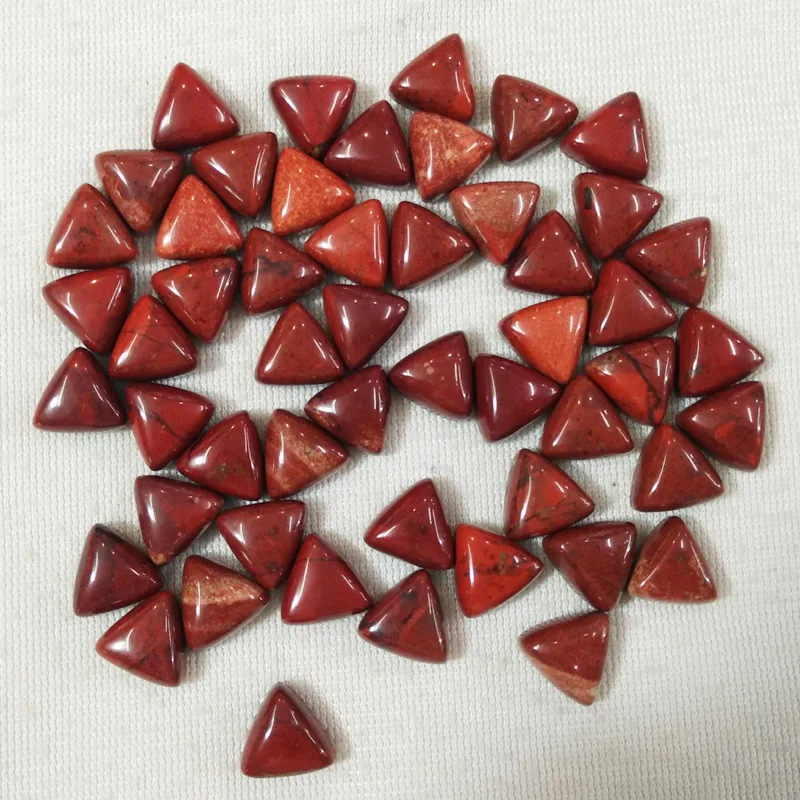

wholesale 50pcs/lot fashion high quality natural rainbow stone triangle cab cabochon beads 10x10x10mm for jewelry making free