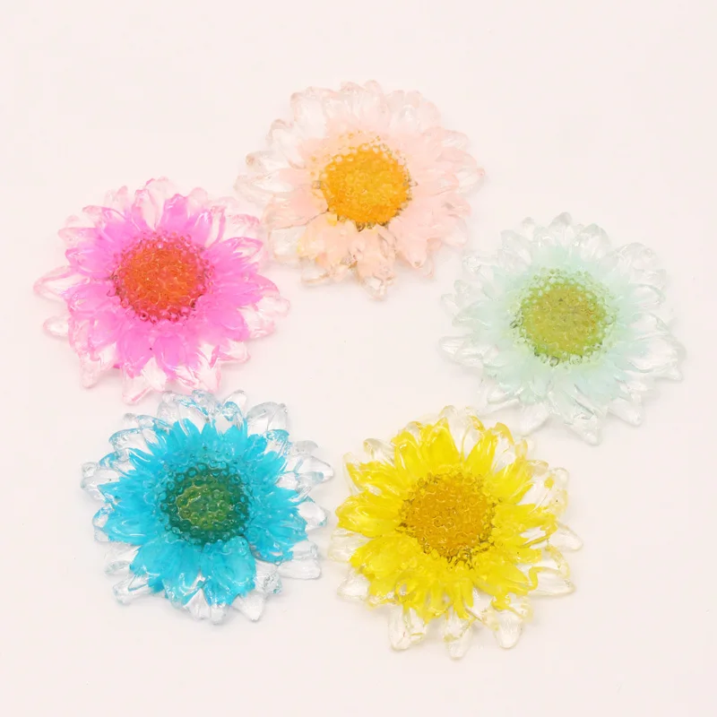 2 шт. 35 мм сушеные цветы полимерная брошка кольцо патчи для самостоятельного