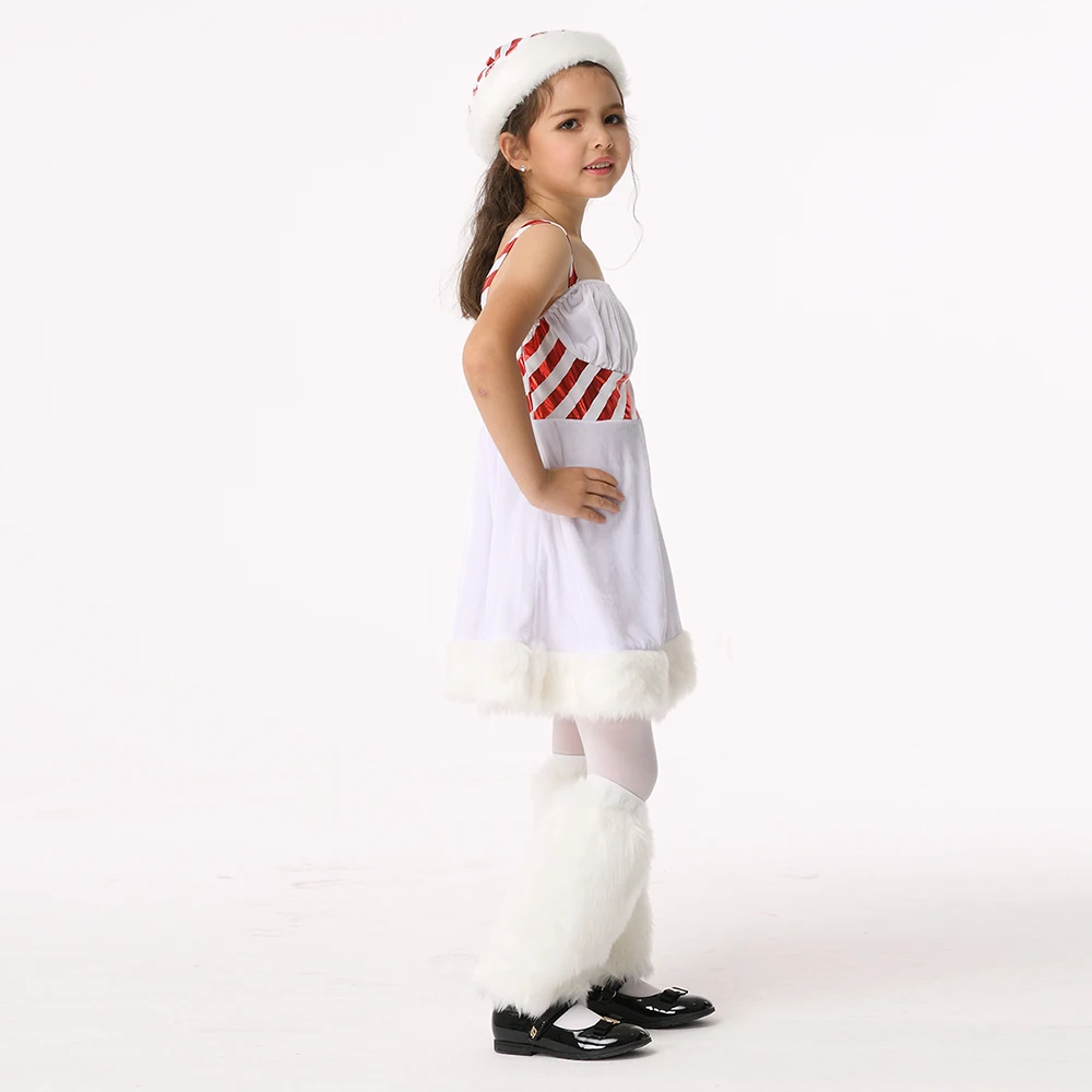 

Children Clothing Set for Baby Girls Kids Plush Christmas Dress Toddler Girls 3Pcs Cosplay Costume Suits