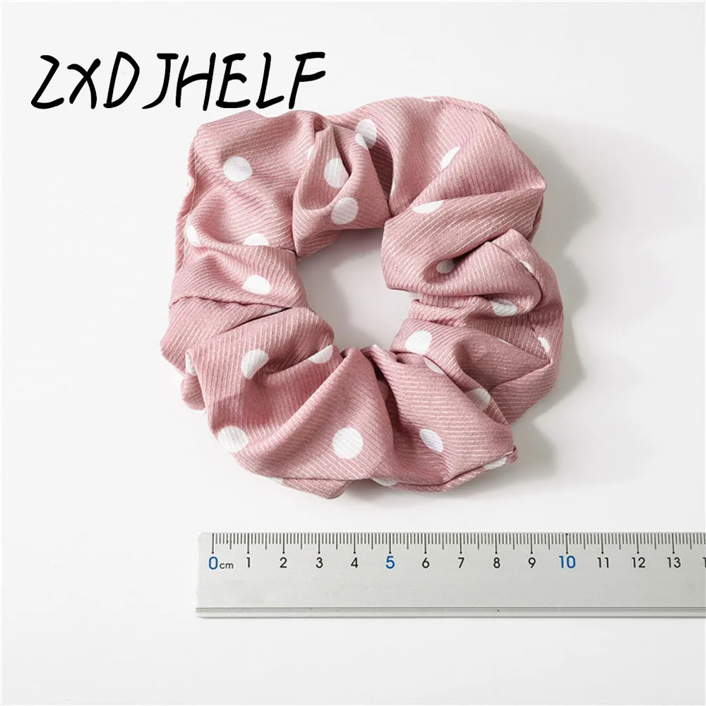 ZXDJHELF, дизайн в горошек, резинки для волос, Женская эластичная лента для волос, винтажные милые аксессуары для волос для девочек, резинки для волос, конский хвост, держатель F093