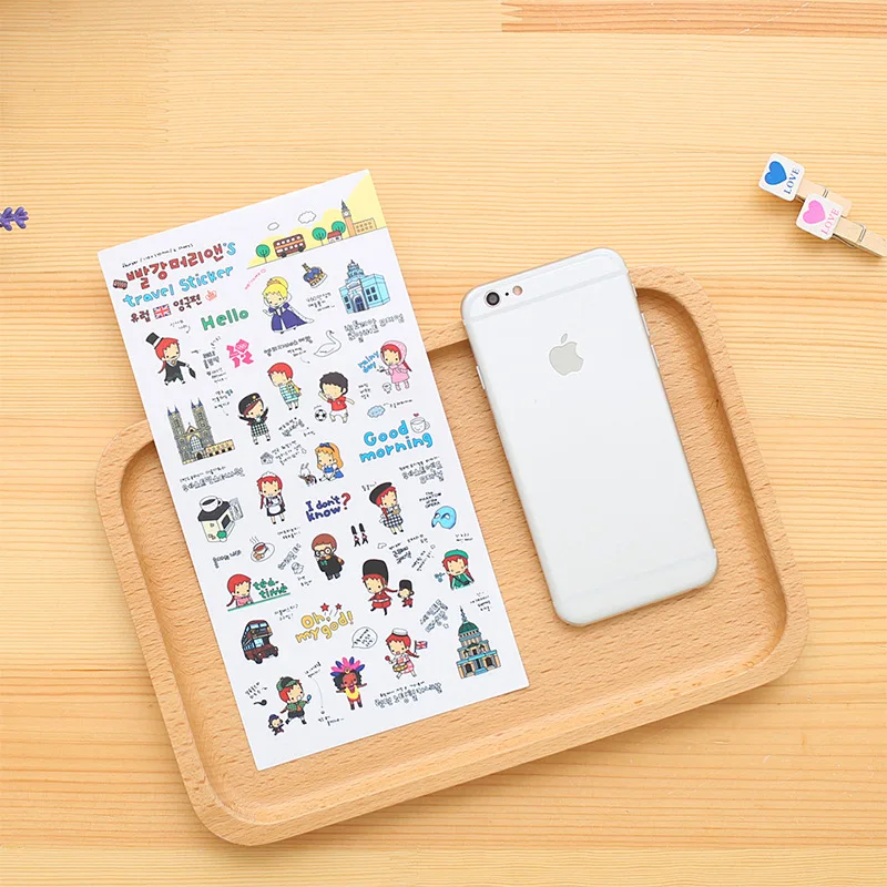 Милые картонные наклейки для дневника сделай сам канцелярские принадлежности