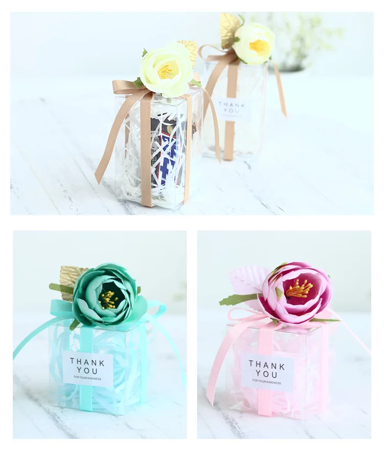 20 шт. маленькая Новая прозрачная коробка из крафт пластика Подарочная свадебные