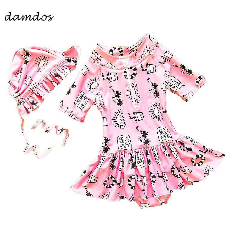 Бикини 2019 купальник для девочек накидка детский комплект бикини с защитой от