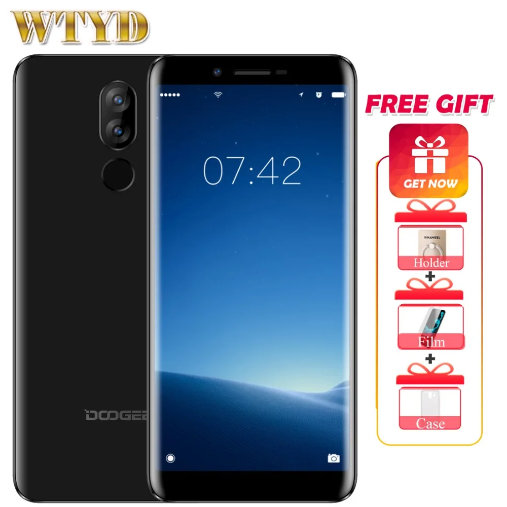 DOOGEE X60L 5 дюймов 18: 9HD Экран 3300 мА/ч 4G Смартфон 13 0 + 8 Мп 2 16 Гб мобильный телефон MTK6737V 4