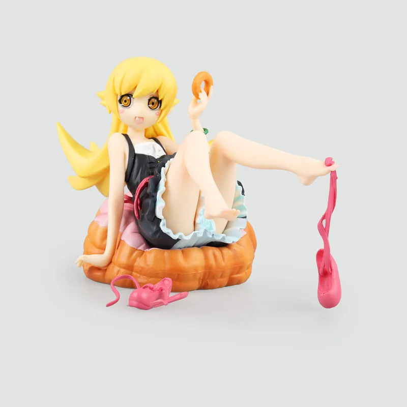 Аниме Bakemonogatari Oshino Shinobu черное платье ПВХ экшн-фигурка Коллекционная модель кукла