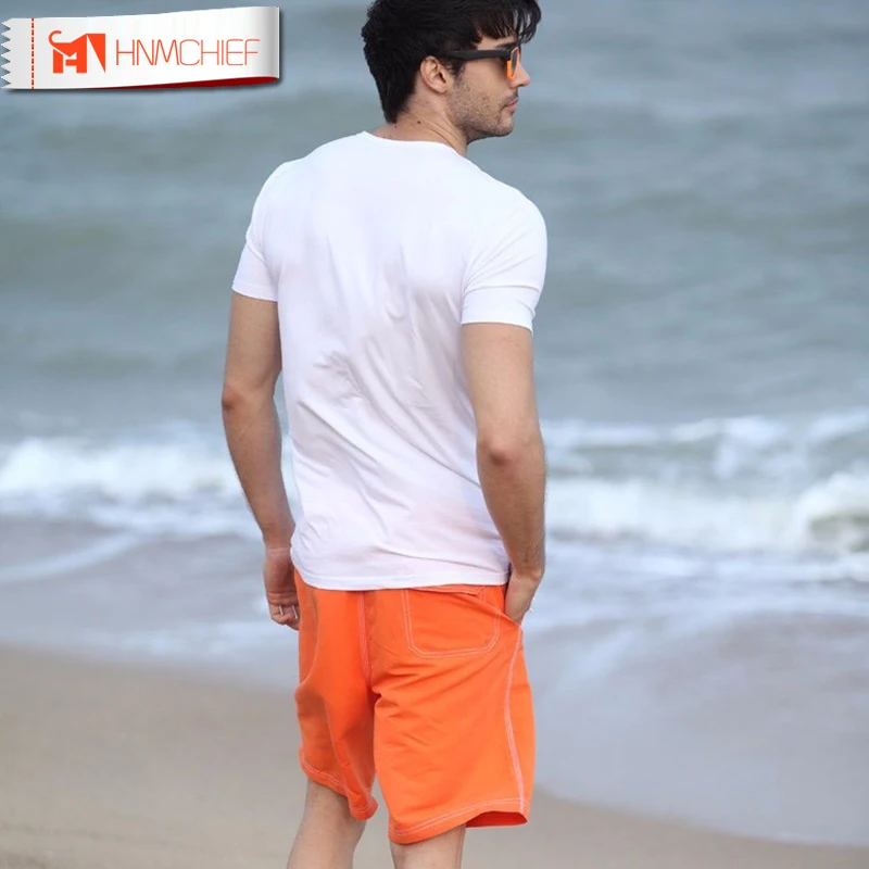 Повседневные Шорты HNMCHIEF для мужчин быстросохнущие Летние Стильные однотонные