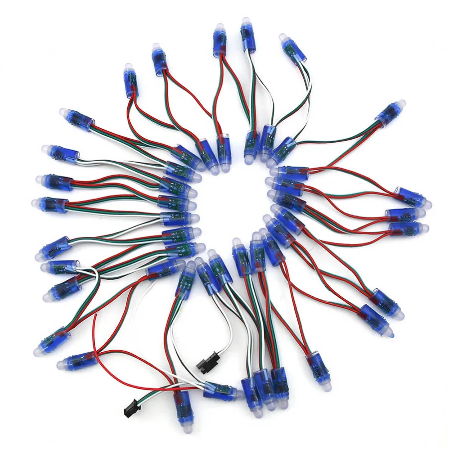 50 шт./лот 12 мм WS2811 RGB светодиодный модуль строки света DC 5V водонепроницаемый