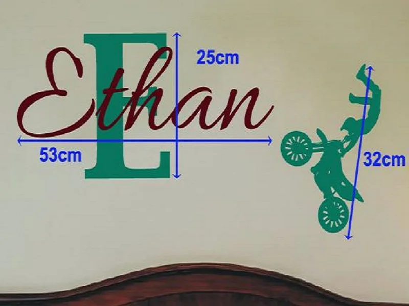 Наклейка на стену для езды велосипеде и трюках|name dress|name brand kids clothesname hoodies |