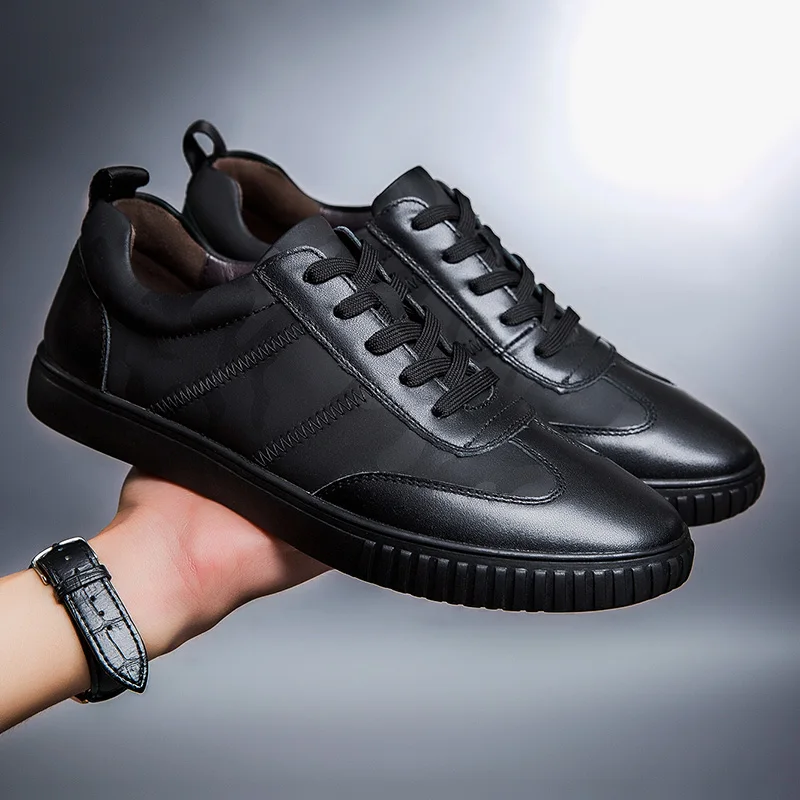 Туфли мужские прогулочные из натуральной кожи удобная повседневная обувь