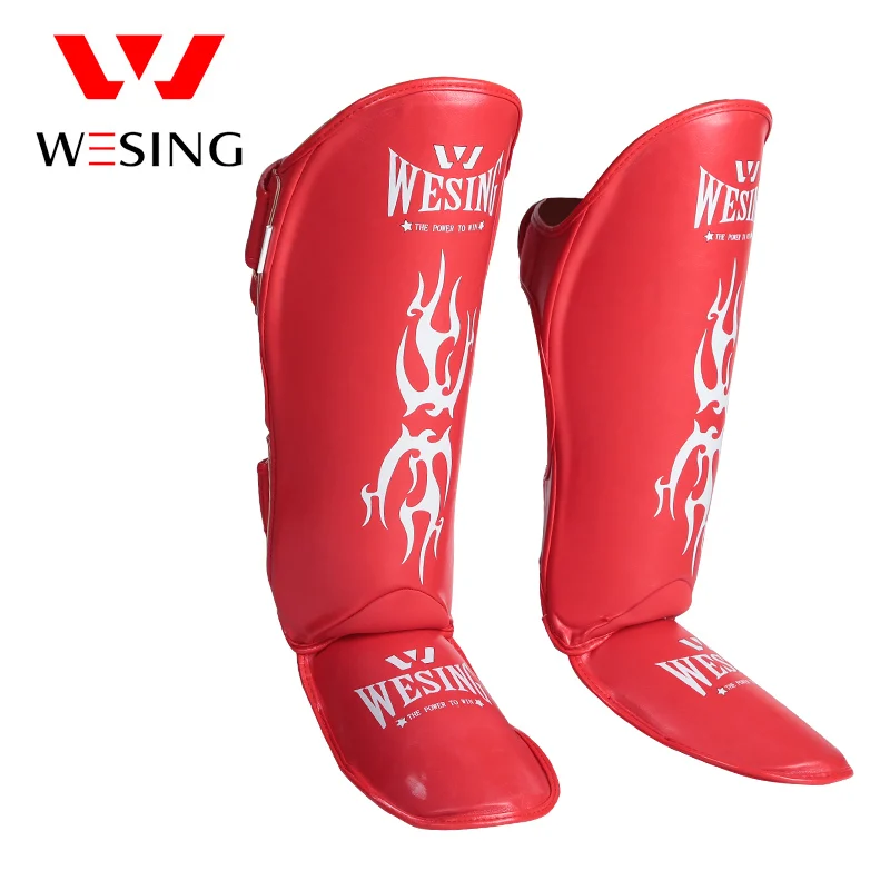 Wesing Muay тайские щитки для голени каратэ защита ноги хвостовик ног Kickboxing MMA колена