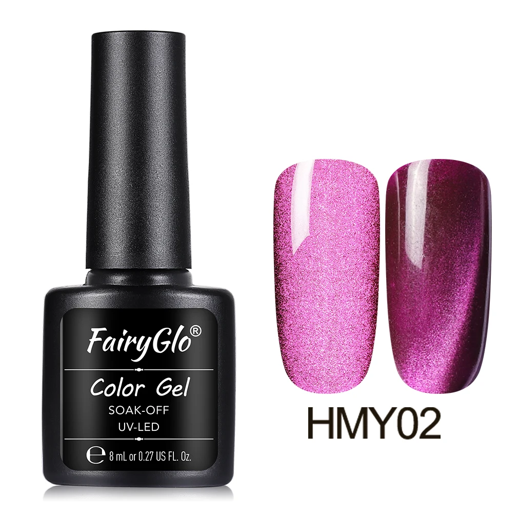 HMY02 FairyGlo широкая линия Гель-лак для ногтей с эффектом «кошачий глаз» 8 мл магнит УФ гель лак для ногтей светодиодный краска Gellak Lucky лак тиснение Эмаль Гель лак чернила - Цвет: HMY02