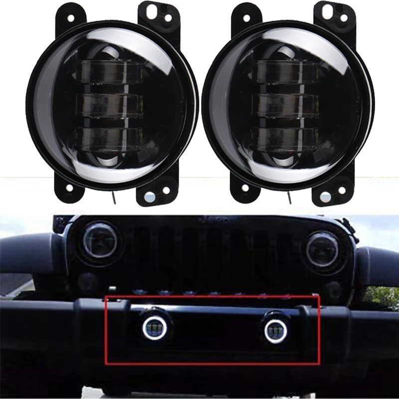 4 &quotкруглый светодиодный Противотуманные фары 30 Вт для jeep Wrangler CJ TJ JK 07 15