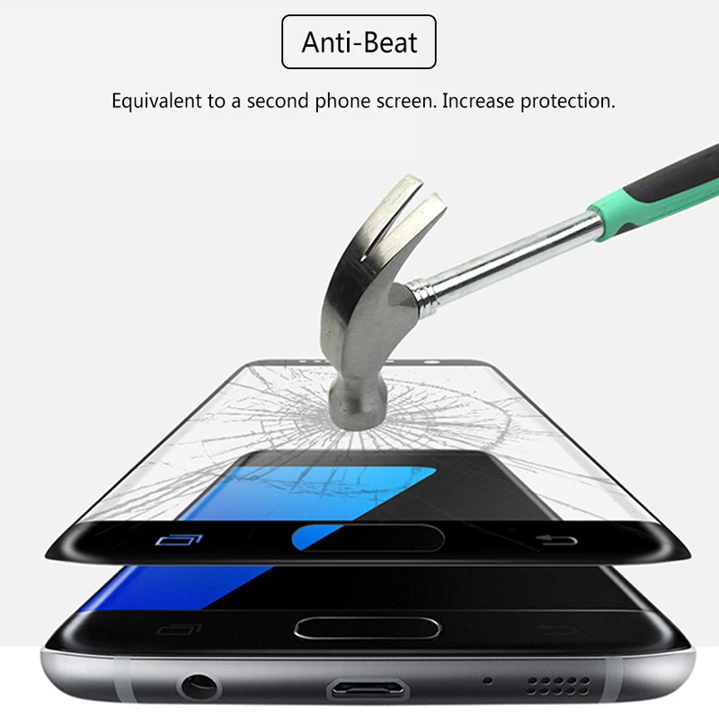 Screen Protector For Samsung S7 Edge 3D Tempered Glass Transparent for Galaxy Film | Мобильные телефоны и аксессуары