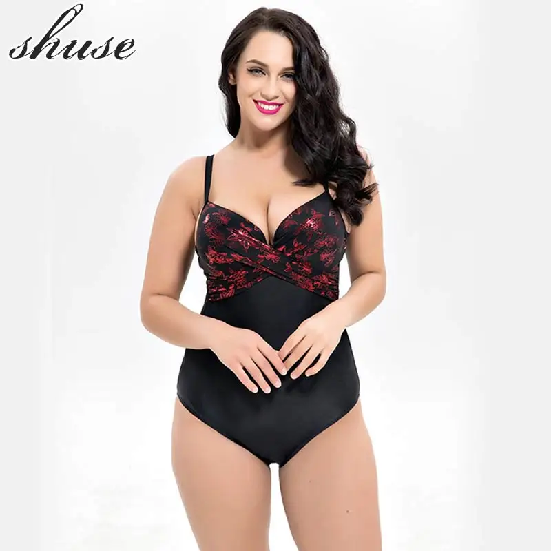 Сексуальная слитная купальная одежда SHUSE большого размера женское монокини с