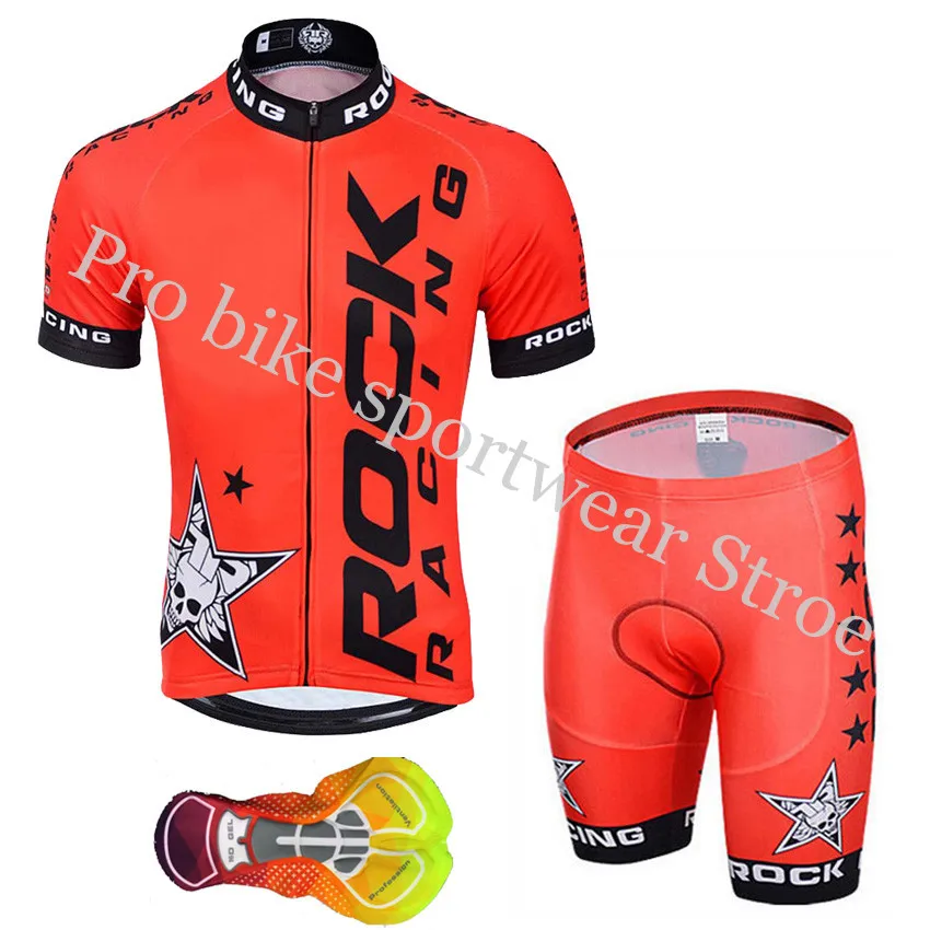 Cycling jersey set11 Rock Racing Man быстросохнущая велосипедная футболка Летняя одежда для велоспорта с короткими рукавами комплект Ropa велосипедная майка MTB велосипедная одежда - Цвет: Cycling jersey set11