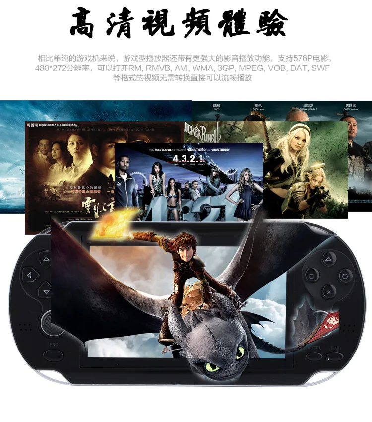 CoolbabyHandheld игровая консоль 4,3 дюймовый экран двойной рокер 4G/8G памяти ностальгические классические видеоигры для psp ручной C