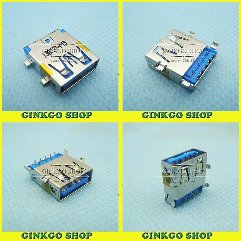 200 шт./лот Оригинальный Новый ноутбук 3 0 USB гнездовой разъем SMT DIP foot для SONY Samsung HP DELL