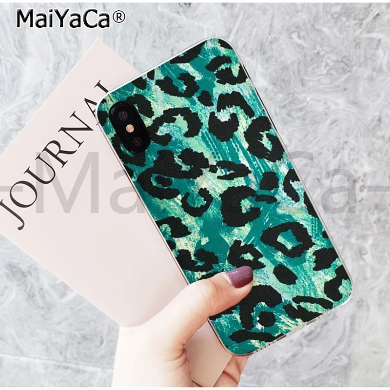 A19 MaiYaCa милый чехол для телефона модный Тигр Леопардовый принт пантера для iphone 11 pro 8 7 66S Plus X 5S SE 44S XS XR XS max - Цвет: A19