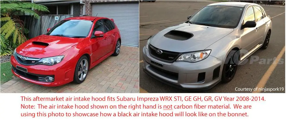 Мир ралли FRP S12 карбоновый капот совок крышка Впускного отверстия для Subaru Impreza WRX STI GE GH GR GV 2008- 10 11 12
