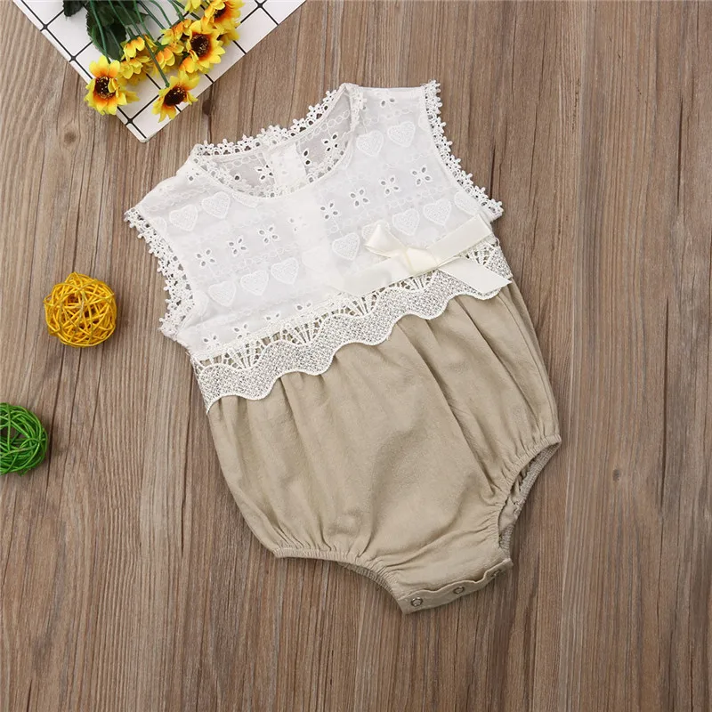 Новинка милые комбинезоны для маленьких девочек одежда без рукавов в стиле