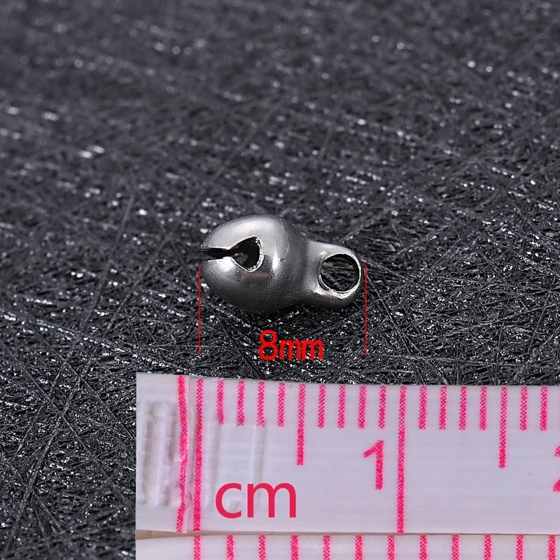 20 шт. Маленькая подвеска из нержавеющей стали с колокольчиком серебро для