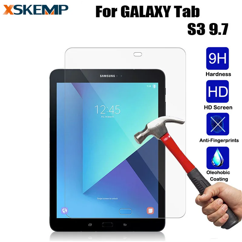 Для samsung GALAXY Tab S3 9,7, без отпечатков пальцев, глянцевая, закаленное стекло, HD защита экрана, 2.5D, высокая четкость, против царапин, защита для планшета