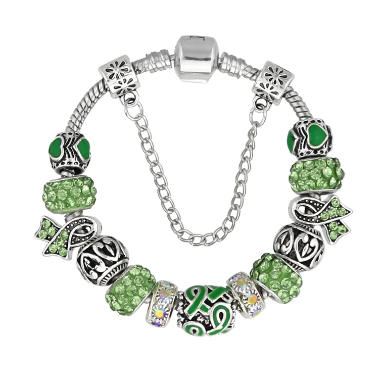 green KEORMA розовый браслет, фиолетовый и лента, хрустальные бусины, драгоценности в Европейском стиле, браслет для женщин, ювелирные изделия KM010 - Окраска металла: green