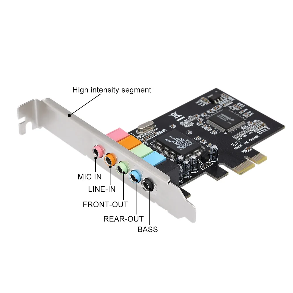 PCI E экспресс карта 5 1 звуковая портовая Звуковая стерео объемная для рабочего