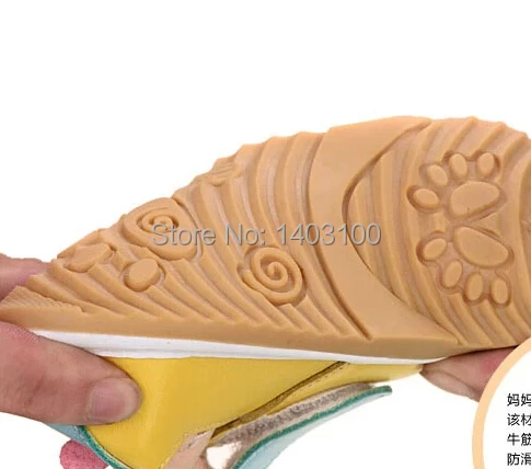 Genuine leather baby toddler shoes soft rubber sole sound princess autumn fashion single for 0 - 2 years old |