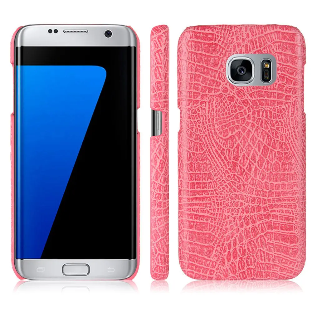 Крокодиловый Чехол для Samsung Galaxy S7 Edge Жесткий ПК Защитный чехол телефона G935J G935R7 SM