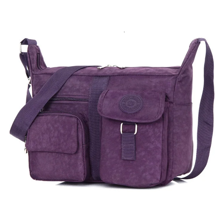 Purple Handbag Роскошная брендовая сумка, Повседневная сумка-мессенджер, Диагональная Сумка на плечо, унисекс, высокое качество, маленькая школьная сумка, сумка на одно плечо - Цвет: Purple Handbag