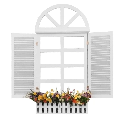Modern minimalist creative fake window wooden three-dimensional wall hanging ornament tea shop restaurant shop bar wall hangings