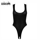 Женское нижнее белье, стринги с высоким вырезом, трико, боди, нижнее белье, эластичное, без рукавов, с открытой промежностью, экзотическое нижнее белье, костюм