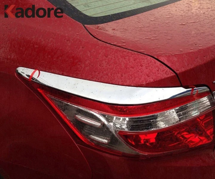 Для Toyota Vios Yaris 2013 4dr Седан ABS хромированная планка задних габаритных огней крышка отделка задний фонарь лампа протектор рамка
